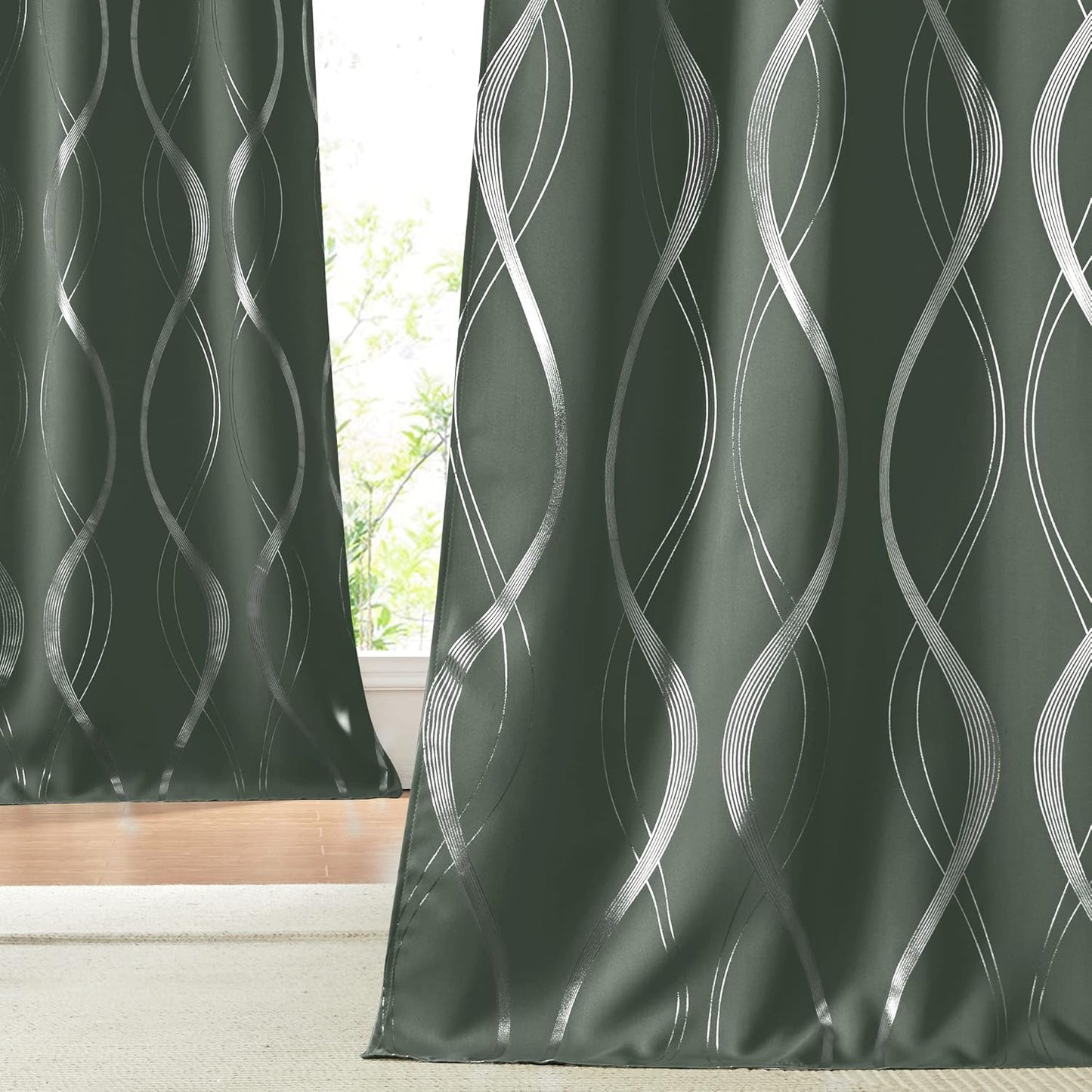 NICETOWN Blackout Curtains 84 inch Length Set for Elegant Homes