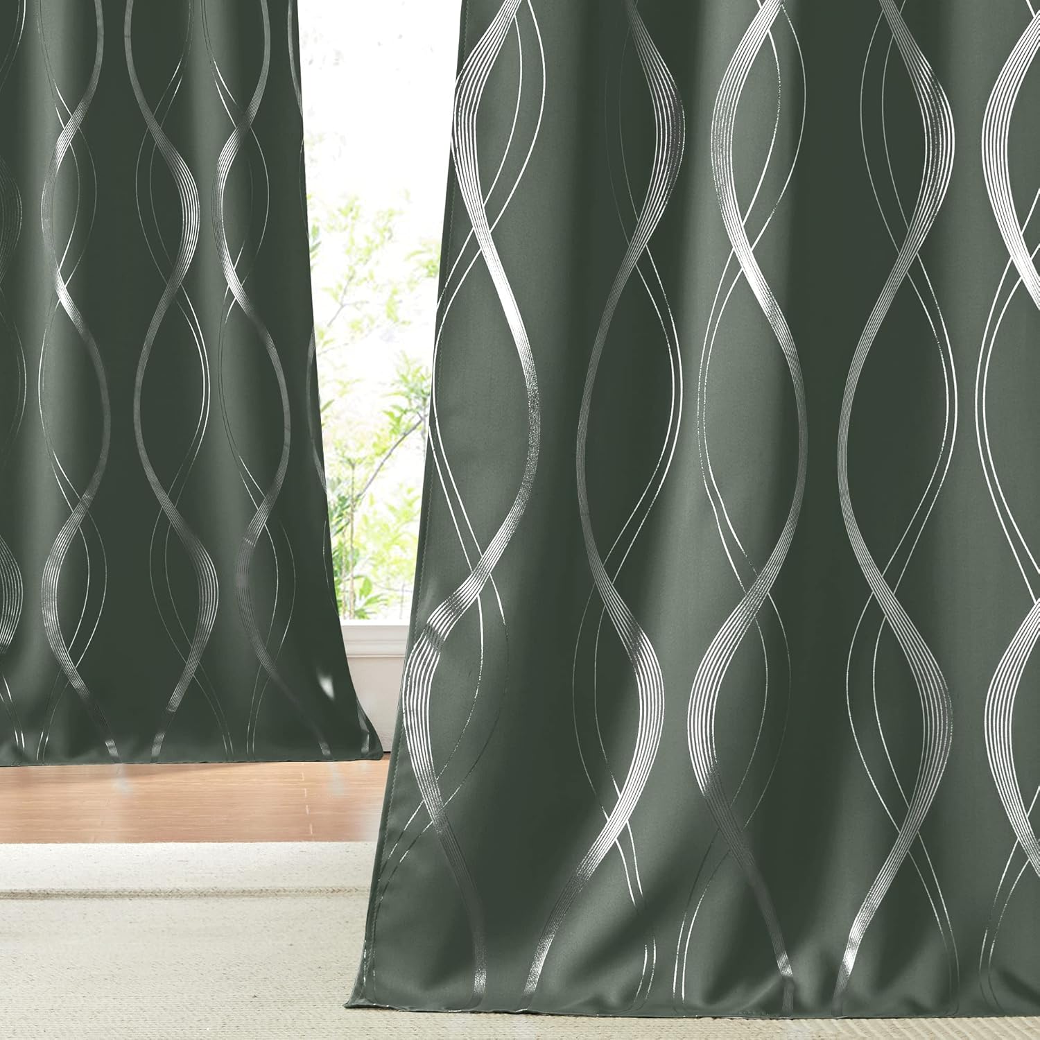 NICETOWN Blackout Curtains 84 inch Length Set for Elegant Homes