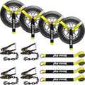 4 Pack Car Tie Down Straps 2 in x 96 in - Heavy Duty 9900LBS