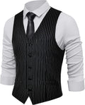 BABEYOND Men's Formal Suit Vest Slim Fit Waistcoat for Tuxedo