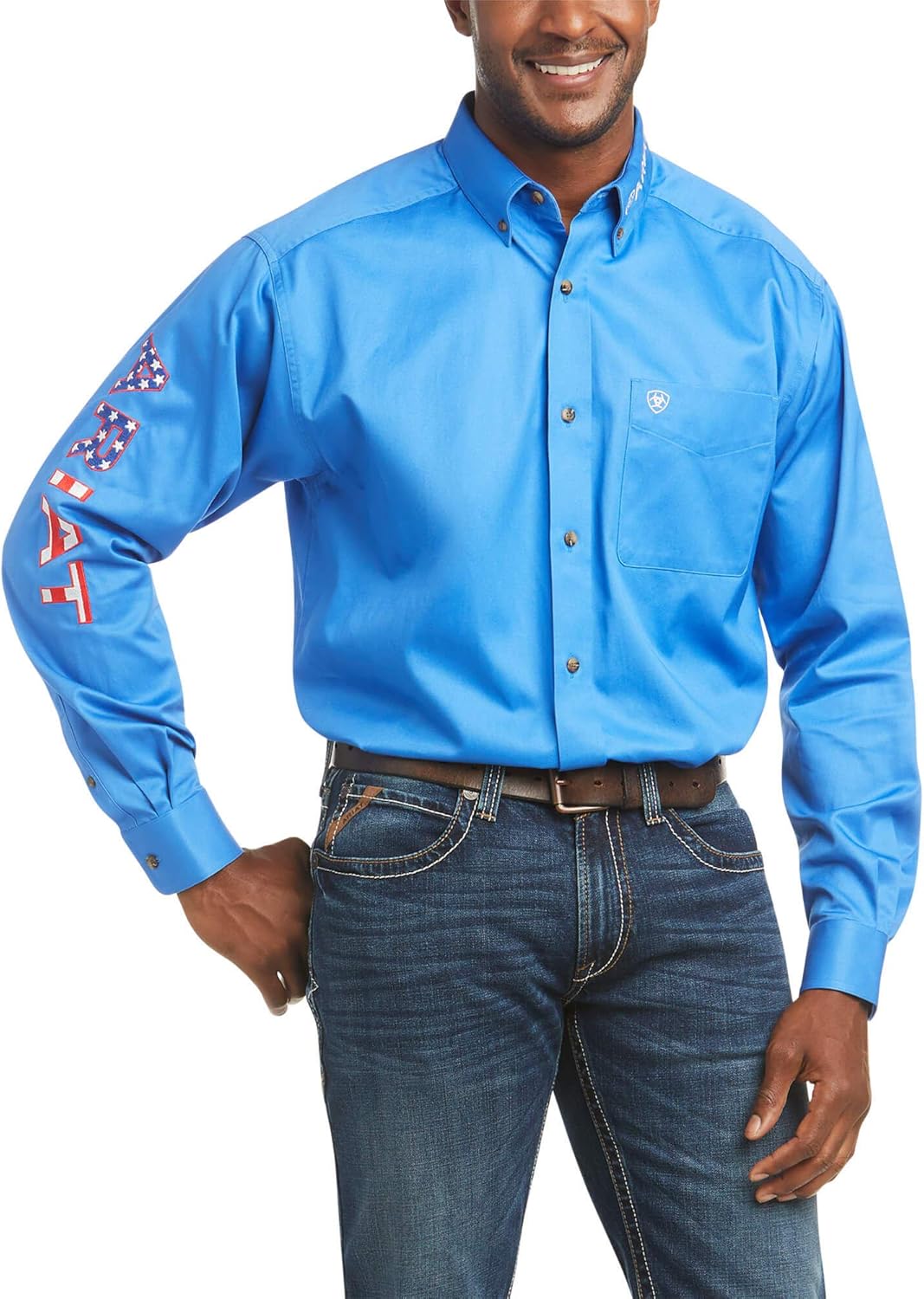 Ariat Men's Big and Tall Team Logo Long Sleeve Twill Shirt Review