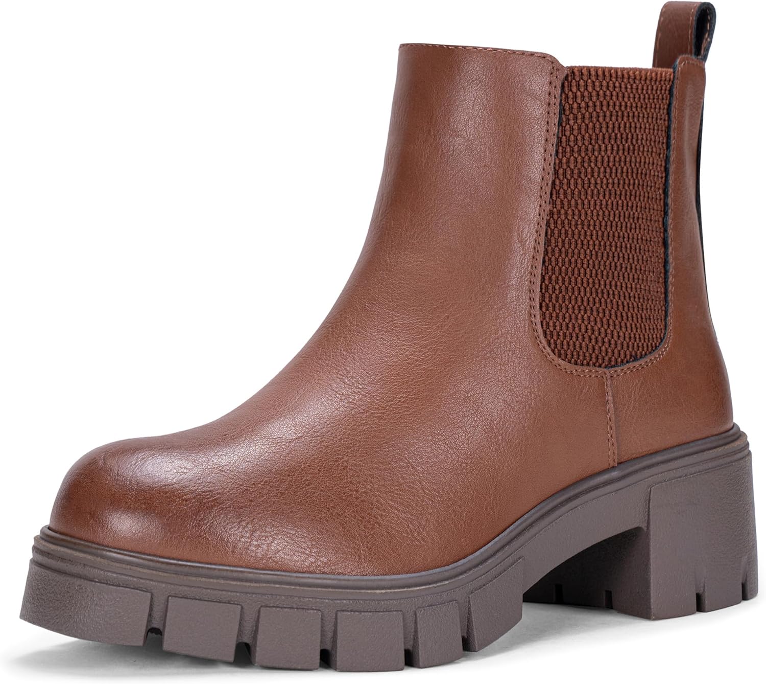 Vepose Women's 936 Chelsea Ankle Boots with Platform Lug Sole