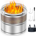 20 Inch Smokeless Fire Pits Portable Stainless Steel Bonfire