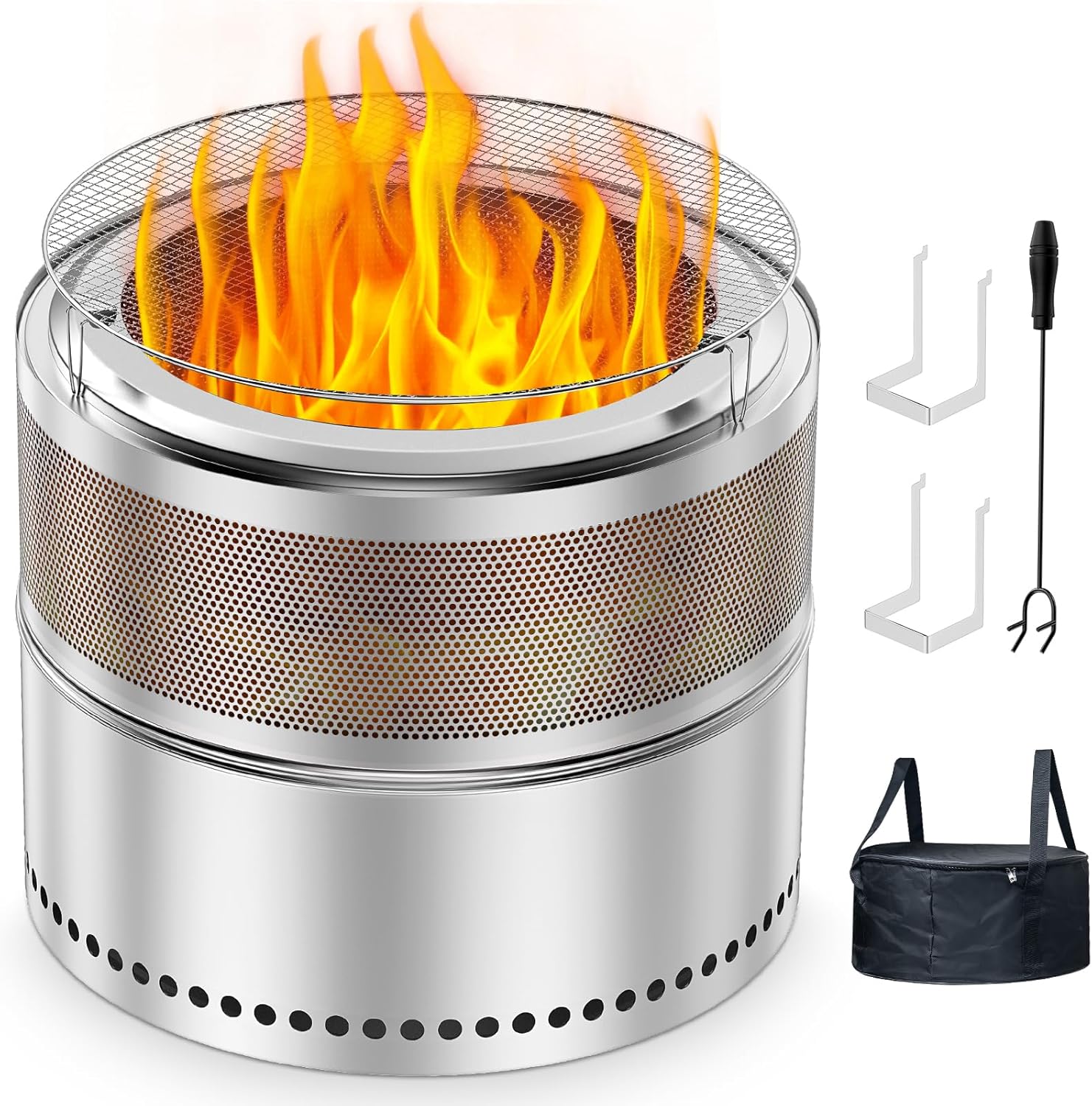 20 Inch Smokeless Fire Pit for Outdoor Fun and Gatherings