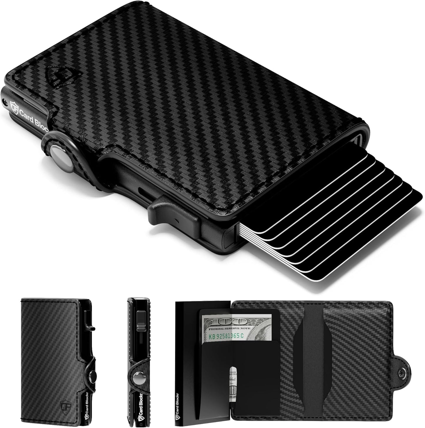 Pop Up Credit Card Wallet with RFID Blocking Technology for Men
