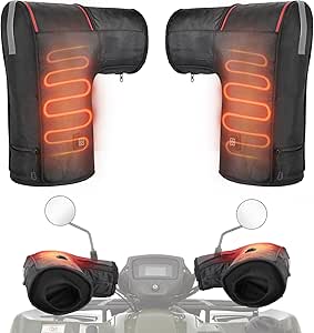 KEMIMOTO Heated Handlebar Warmers for ATV Gloves with 3 Levels