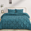 King Size Pinch Pleat Comforter Set - All-Season Warmth