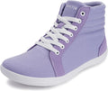 Women's Wide High-Top Canvas Barefoot Sneakers - Comfort-Forward Fit
