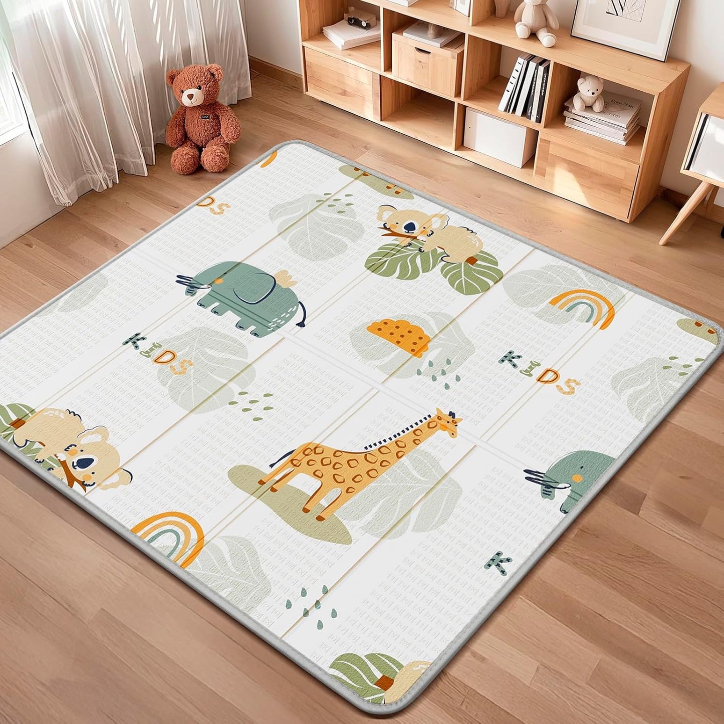 Foldable Baby Play Mat - Safe Foam Playmat for Infants & Toddlers
