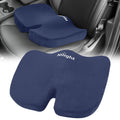 Car Seat Cushion Blue Velvet Gel Memory Foam - Relief for Driving