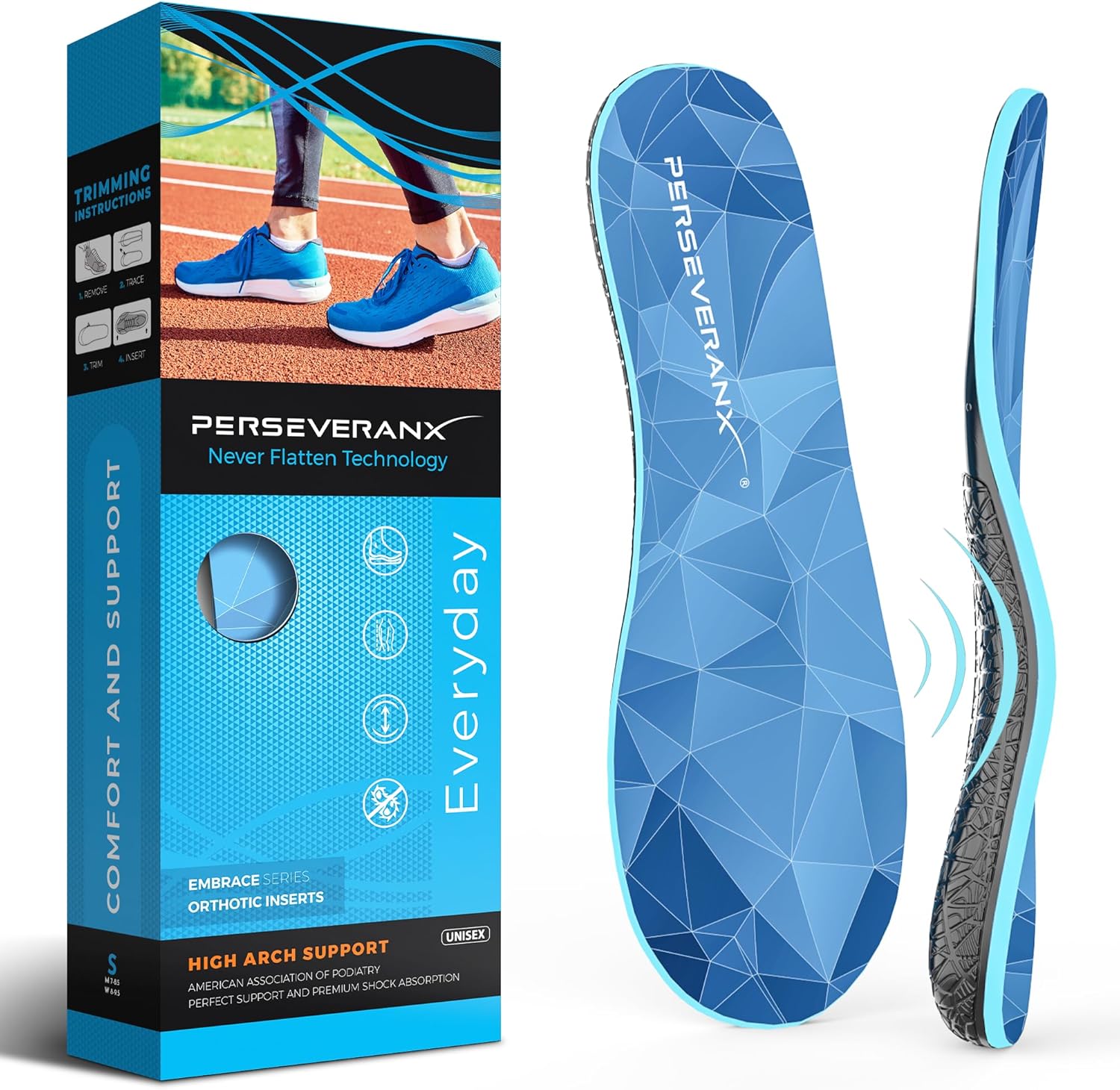 Plantar Fasciitis Relief Insoles - NASA Grade Arch Support