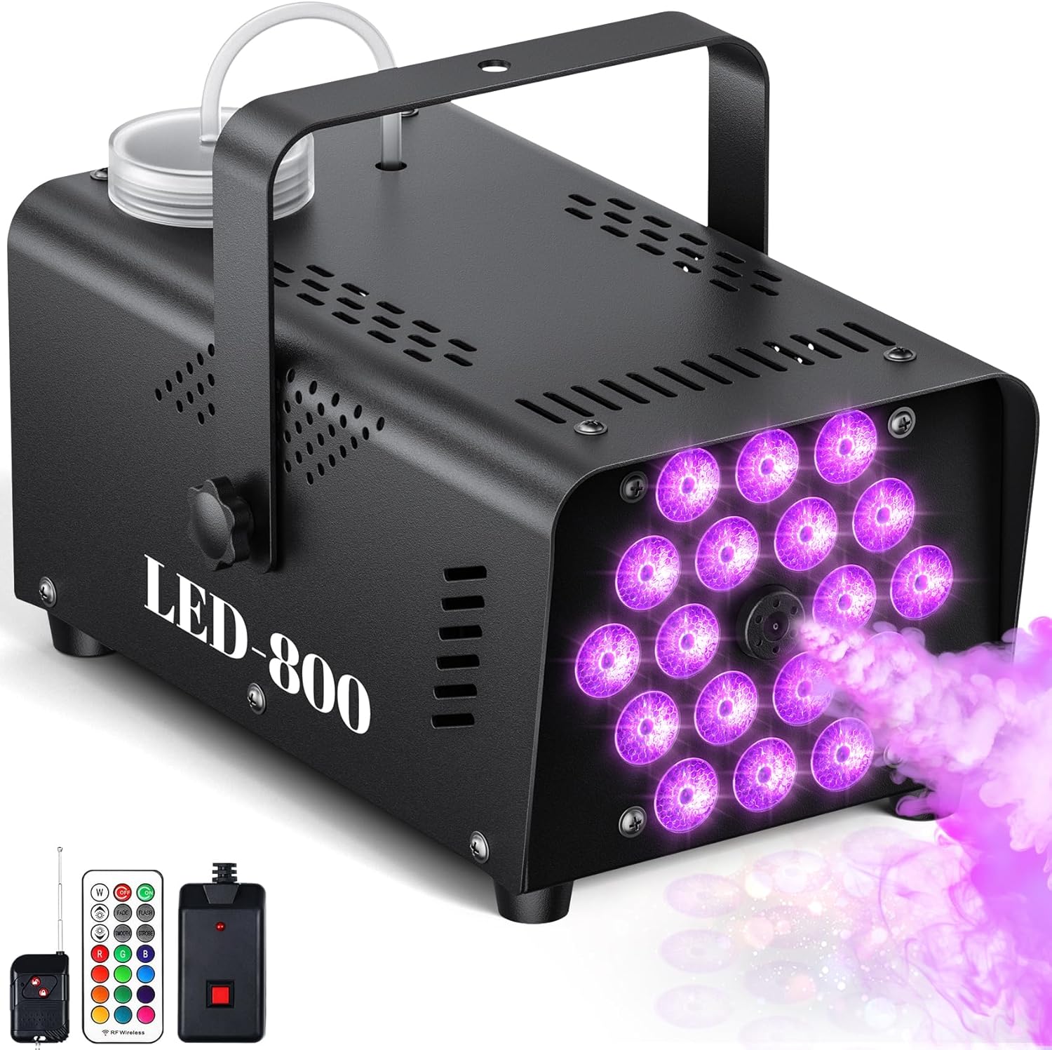 800W Fog Machine with 13-Color LED Effects for Events