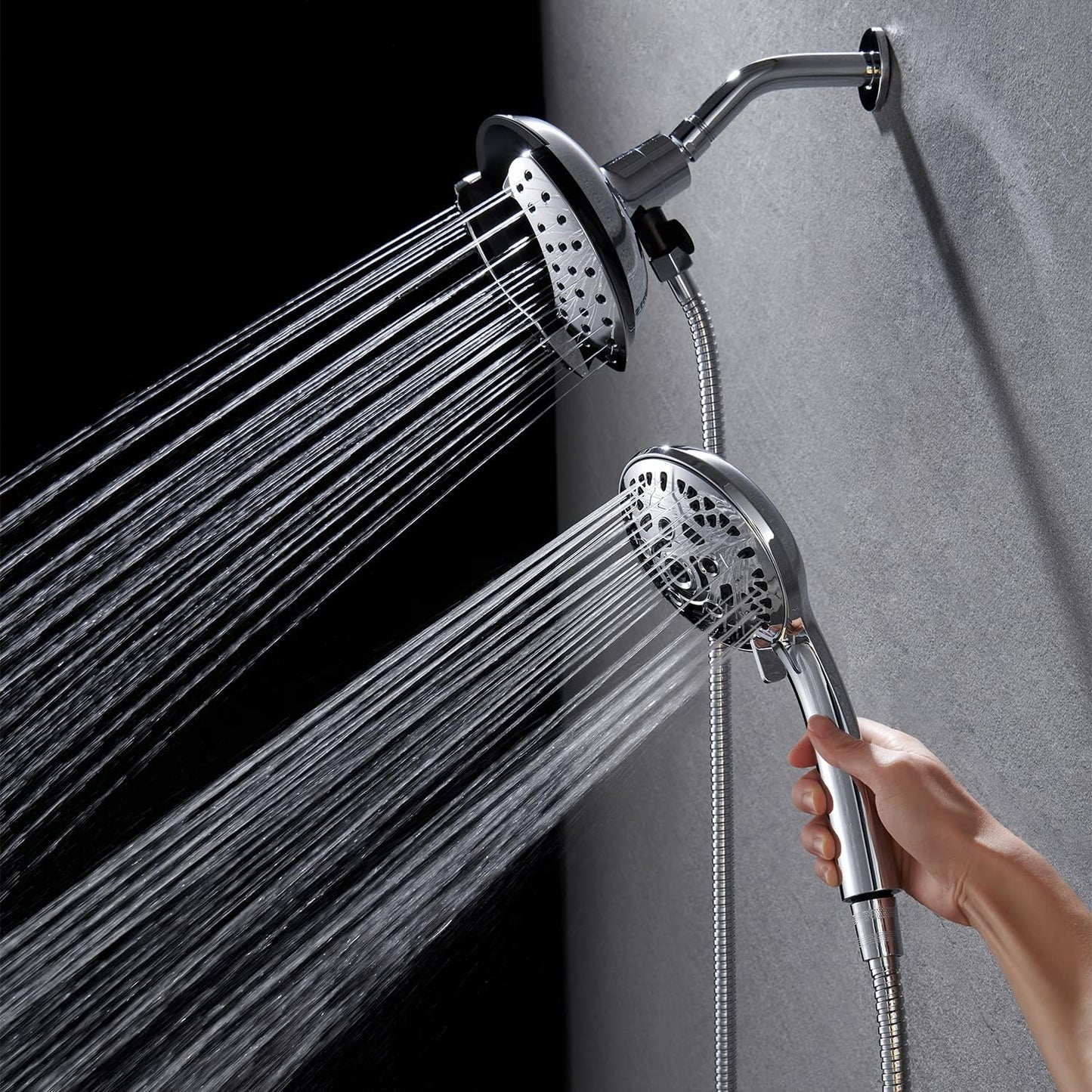 2-IN-1 Rain Shower Head with Handheld Spray Combo for Luxury