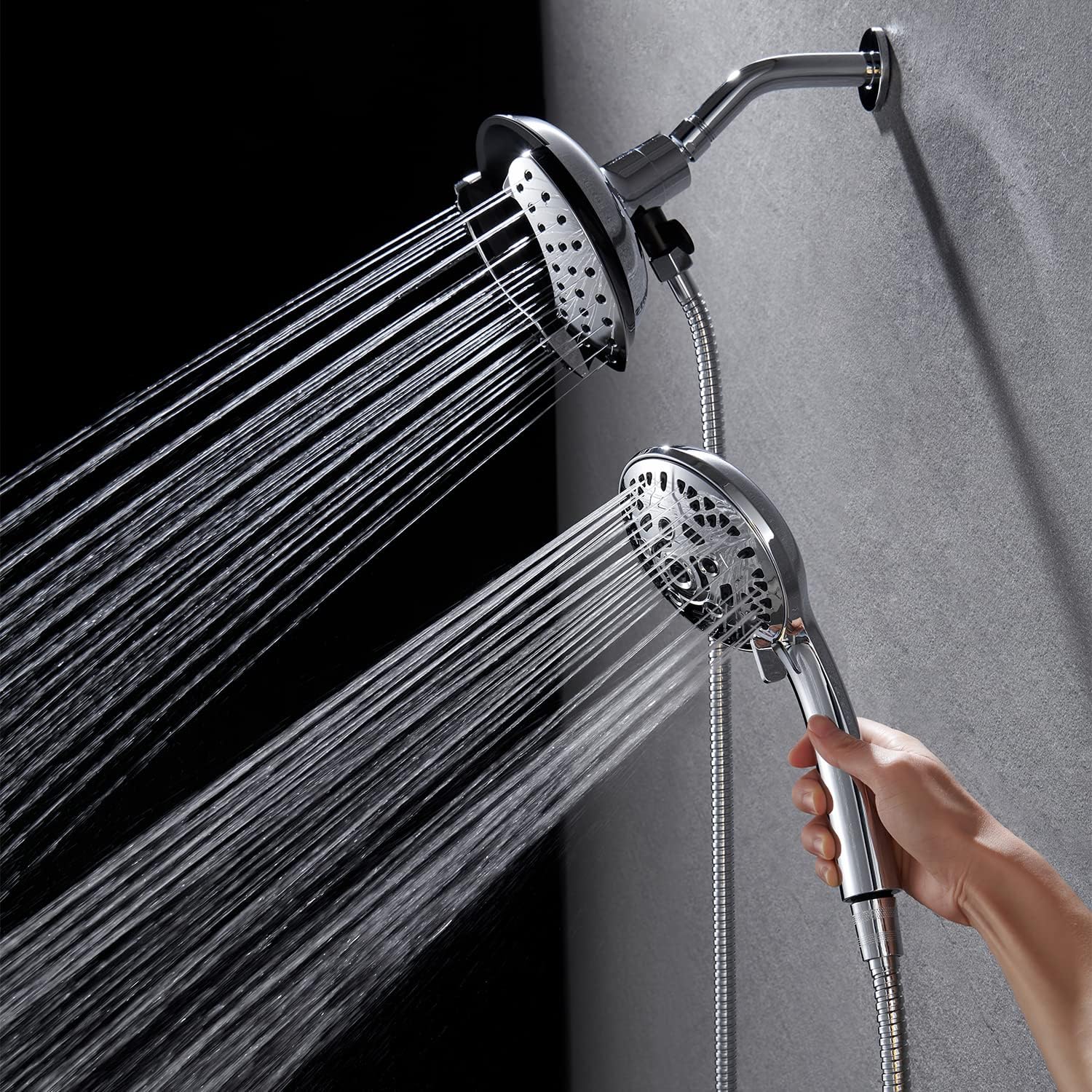 2-IN-1 Rain Shower Head with Handheld Spray Combo for Luxury
