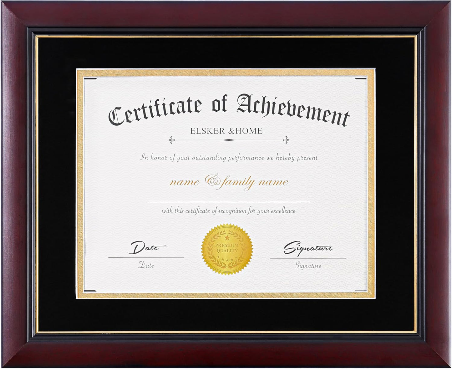 Classic Cherry Wood Picture Frame for 8.5x11 and 11x14 Files