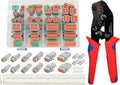 216 PCS DT Connector Kit with Ratcheting Wire Crimper - Complete