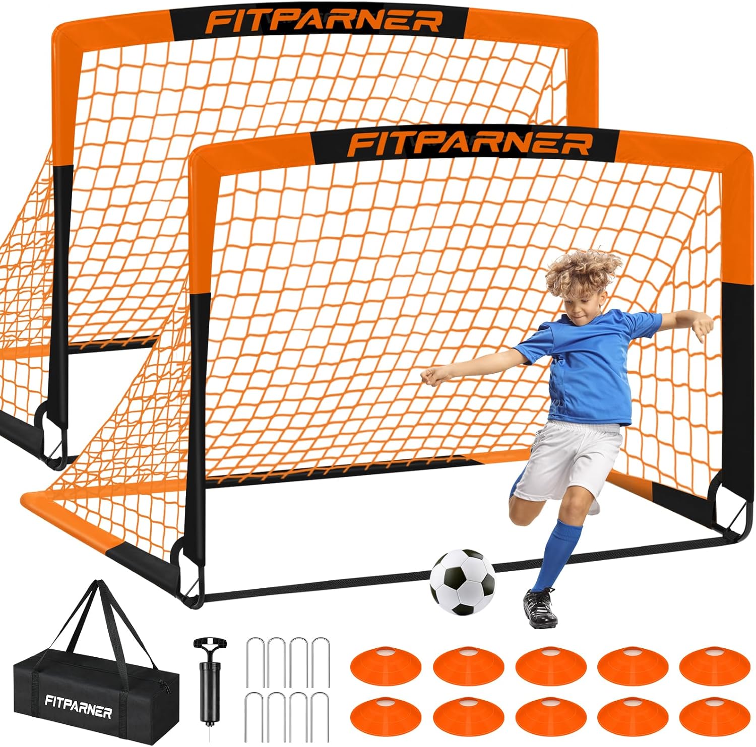 Kids Soccer Goals for Backyard - Portable Pop Up Soccer Nets