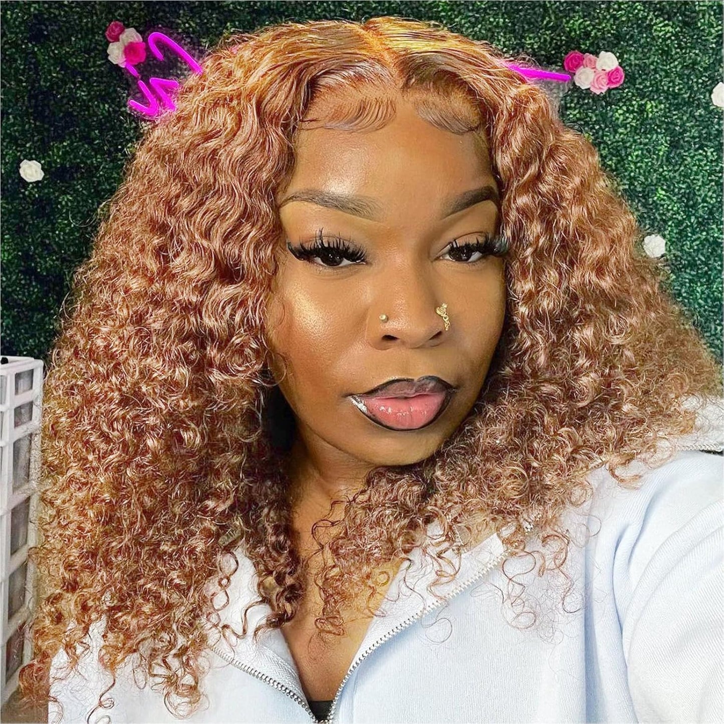 Curly BOB Wig Human Hair 200 Density 5x5 HD Lace Closure