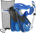 Cressi Adult Snorkeling Set - F1 Mask, Supernova Dry Snorkel, Palau