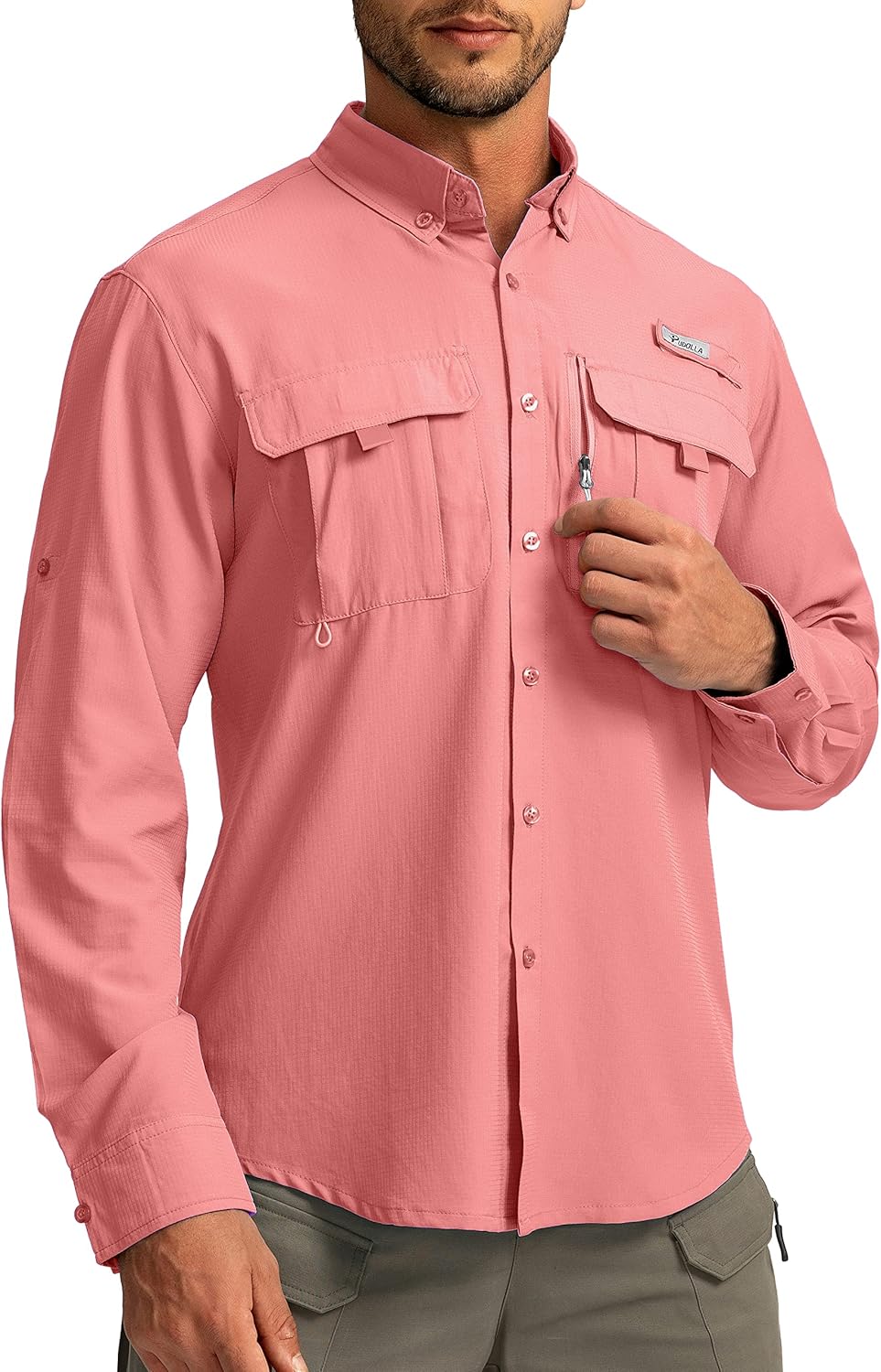 Men's Sun Protection Fishing Shirts with UPF50+ for Outdoor Use