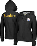 Ultra Game Women's NFL Super Soft Sherpa Full Zip Hoodie - Warm in