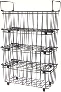 Freezer Organizer Bins 4 Pack - Stackable Chest Freezer Baskets
