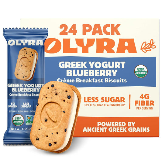 Olyra Greek Yogurt Blueberry Sandwich Breakfast Biscuits Review