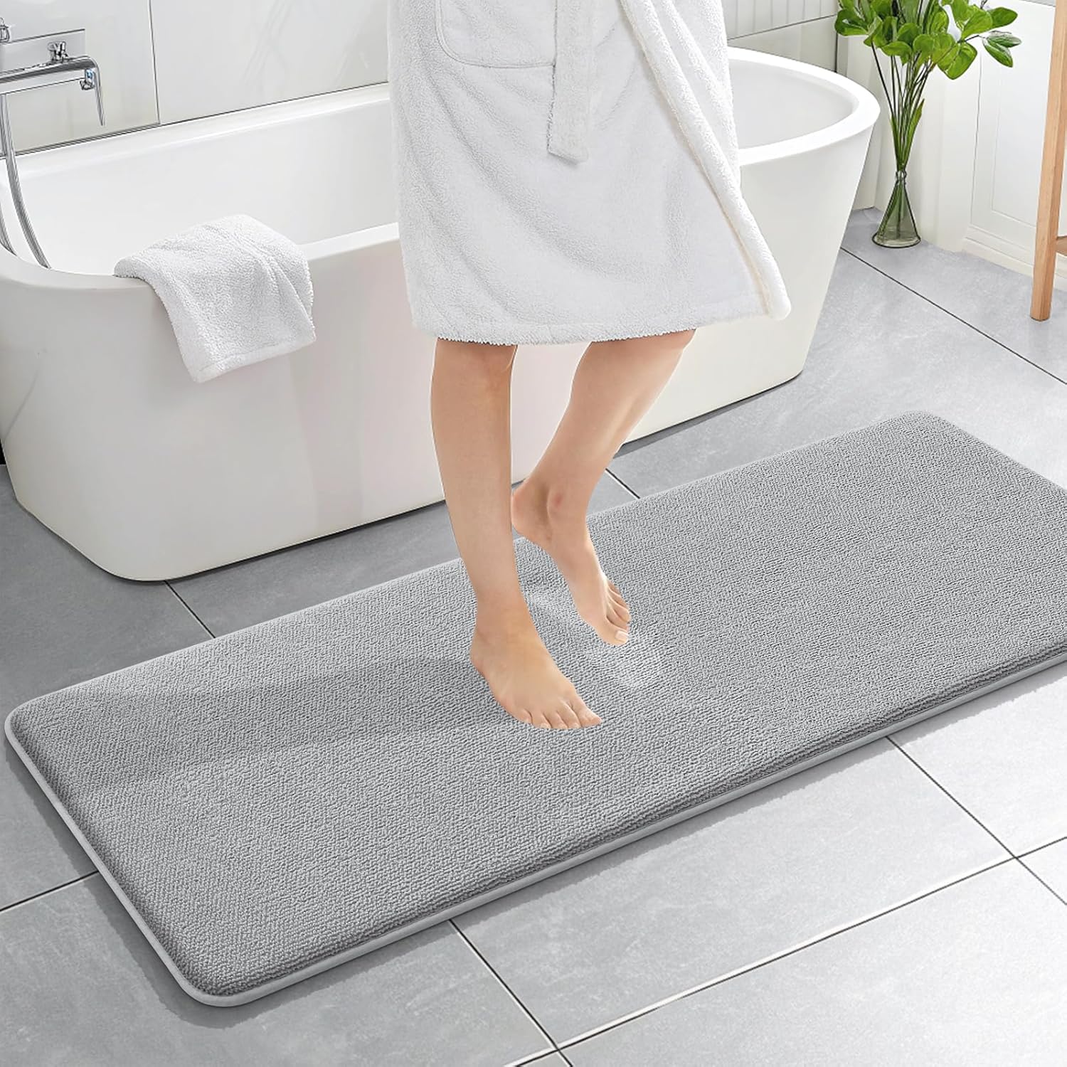 OLANLY Thick Memory Foam Bath Mat Rug for Luxurious Comfort
