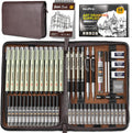 Art Mechanical Pencil Set 58 PCS with Leather Case - Complete Kit