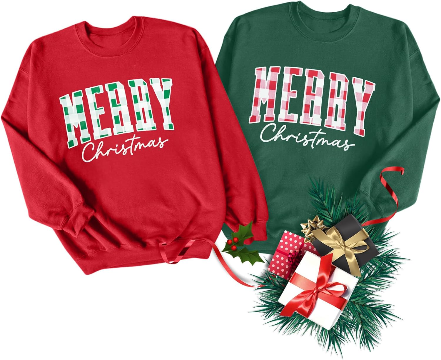 Merry Christmas Couples Matching Sweatshirt for Holiday Fun