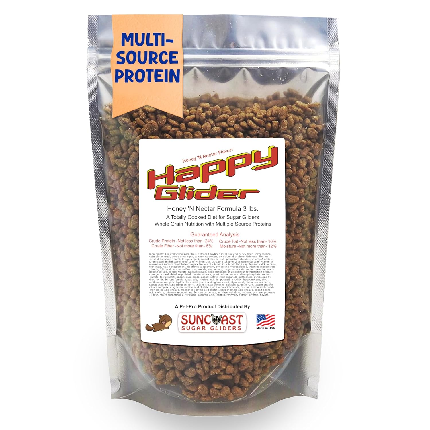 Happy Glider Sugar Glider Food - Premium Honey & Nectar Blend