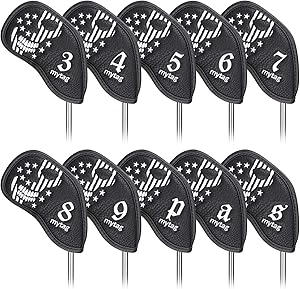 Golf Skull Skeleton Head Cover Set for Drivers and Irons