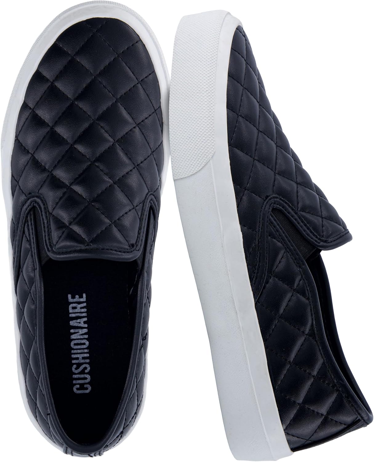 CUSHIONAIRE Faze Womens Quilted Slip-On Sneaker for Comfort