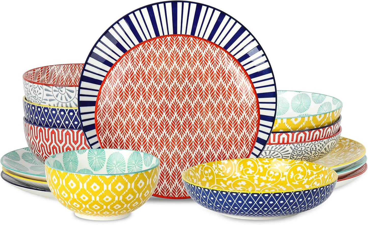 Selamica Ceramic Dinnerware Sets - 16 Pieces for Stylish Dining