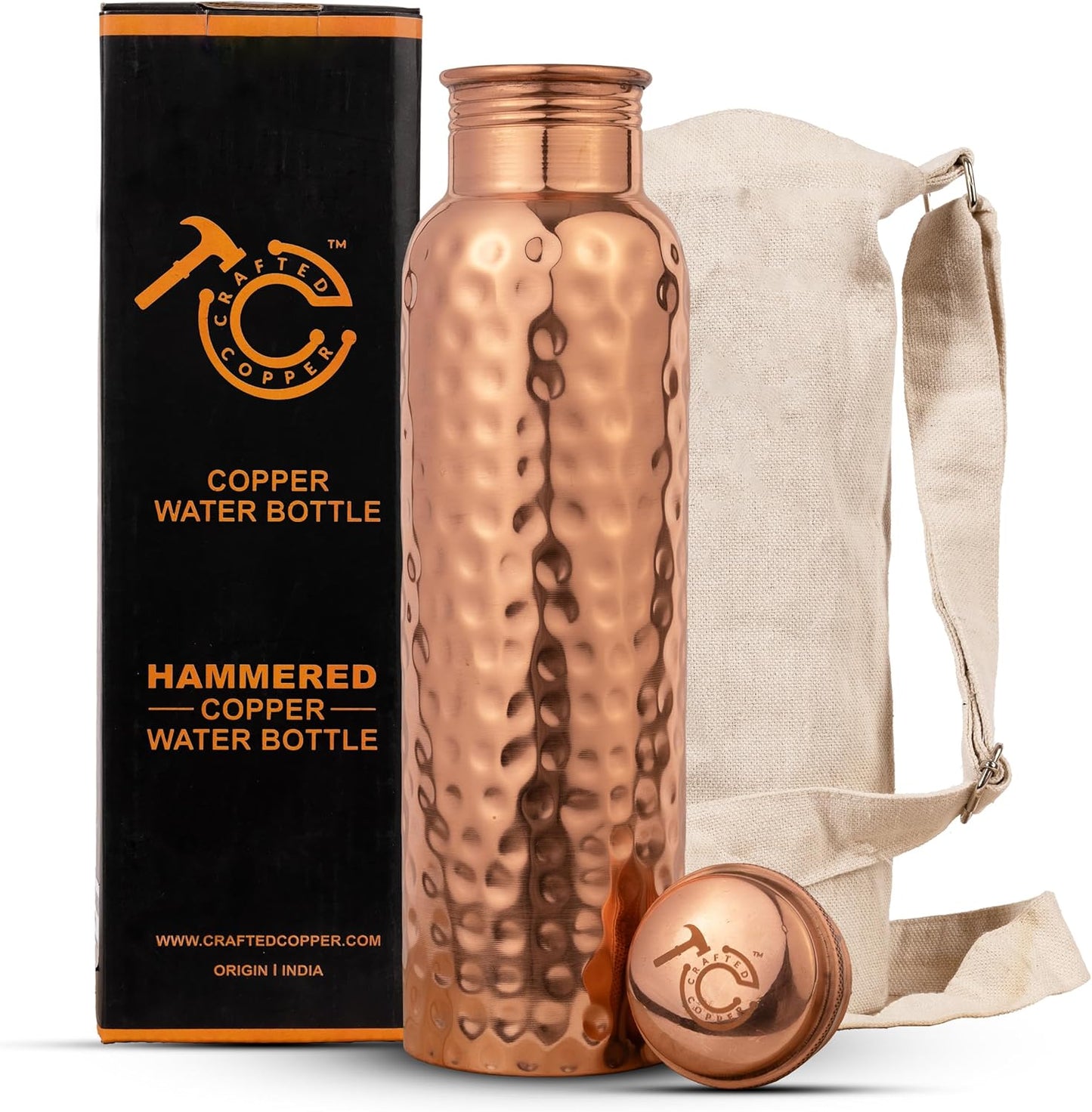 Copper Water Bottle for Drinking 34 Oz - Ayurvedic Benefits