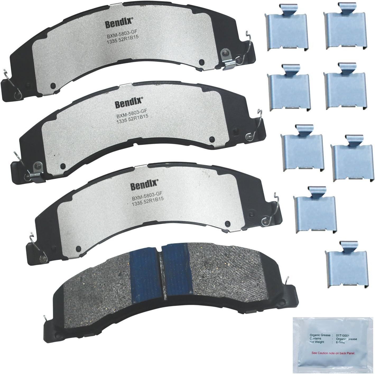 Bendix Fleet Metlok MKD1335FM Brake Pads for Heavy-Duty Vehicles