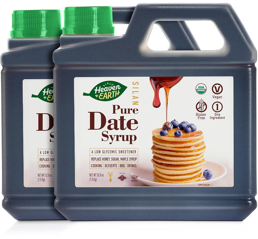 Heaven & Earth Organic Date Syrup - Natural Sweetener 52.8oz