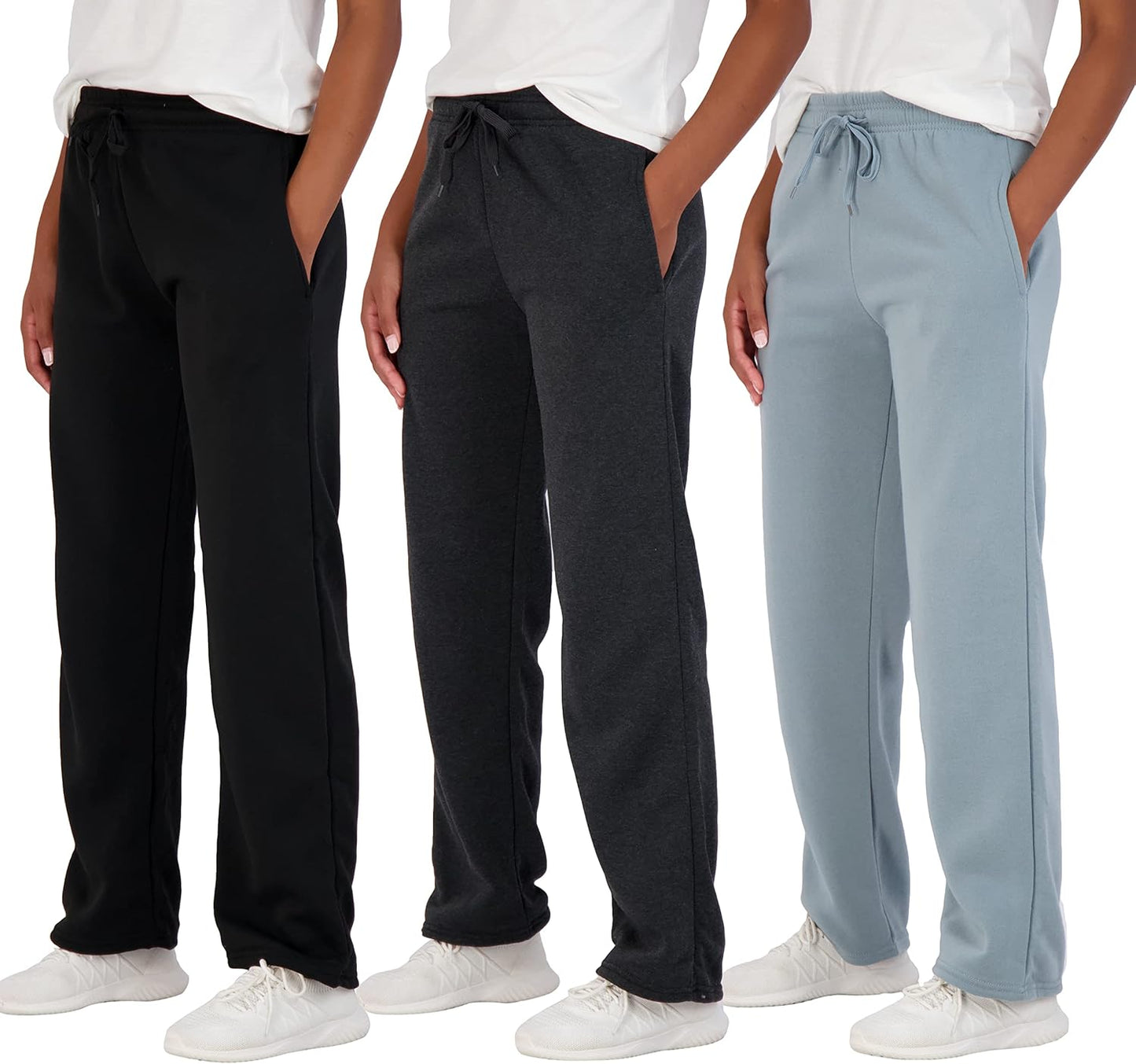 Women's Fleece Sweatpants 3 Pack for Comfort and Style
