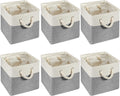 6 Pcs 13 x 13 Inch Cube Storage Bins for Stylish Organization