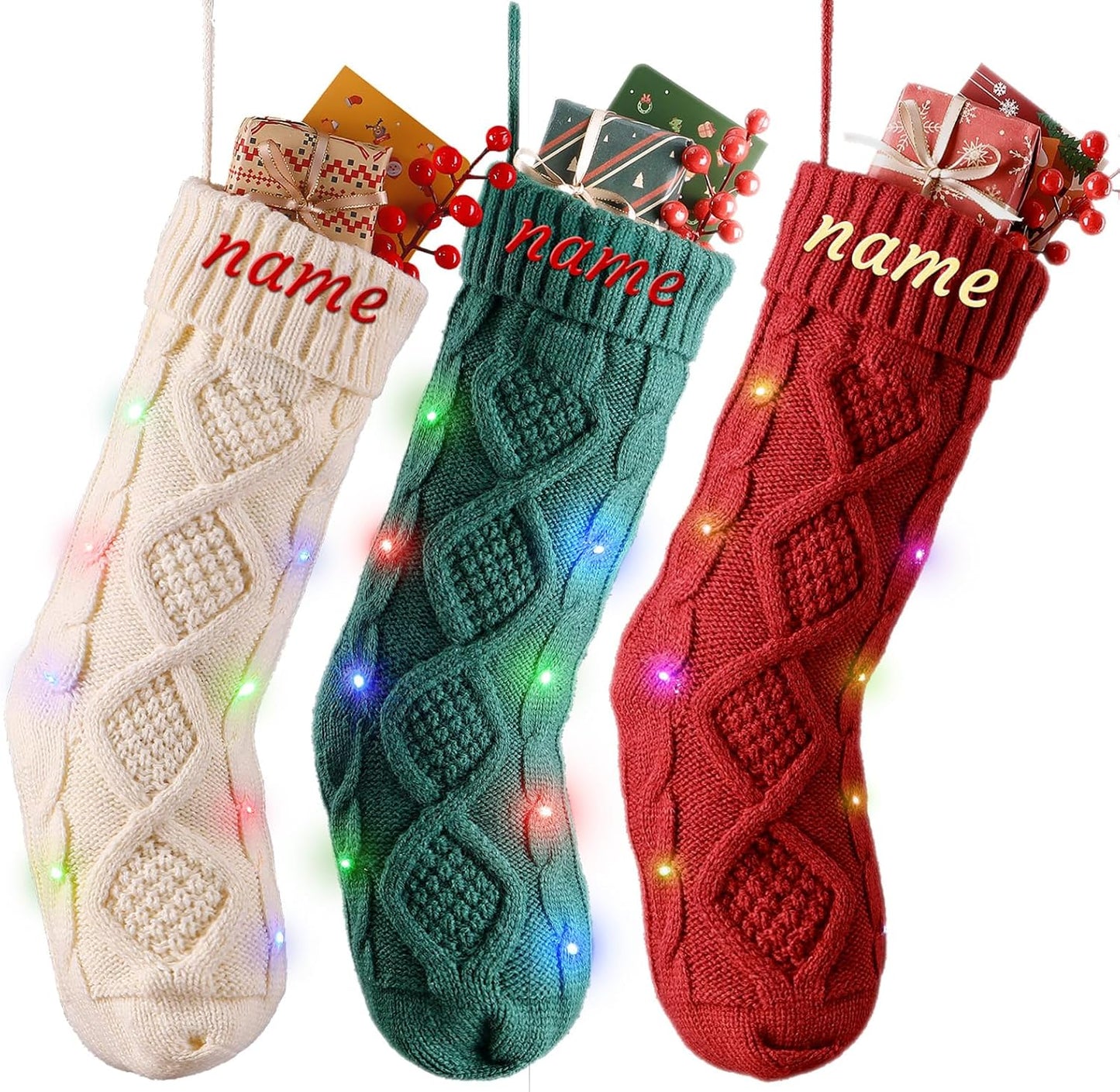 Personalized Christmas Stockings for Family Kids Holiday Decor
