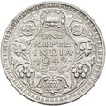 1942-1945 1 Silver Rupee WW2 Era Coin - British Raj George VI