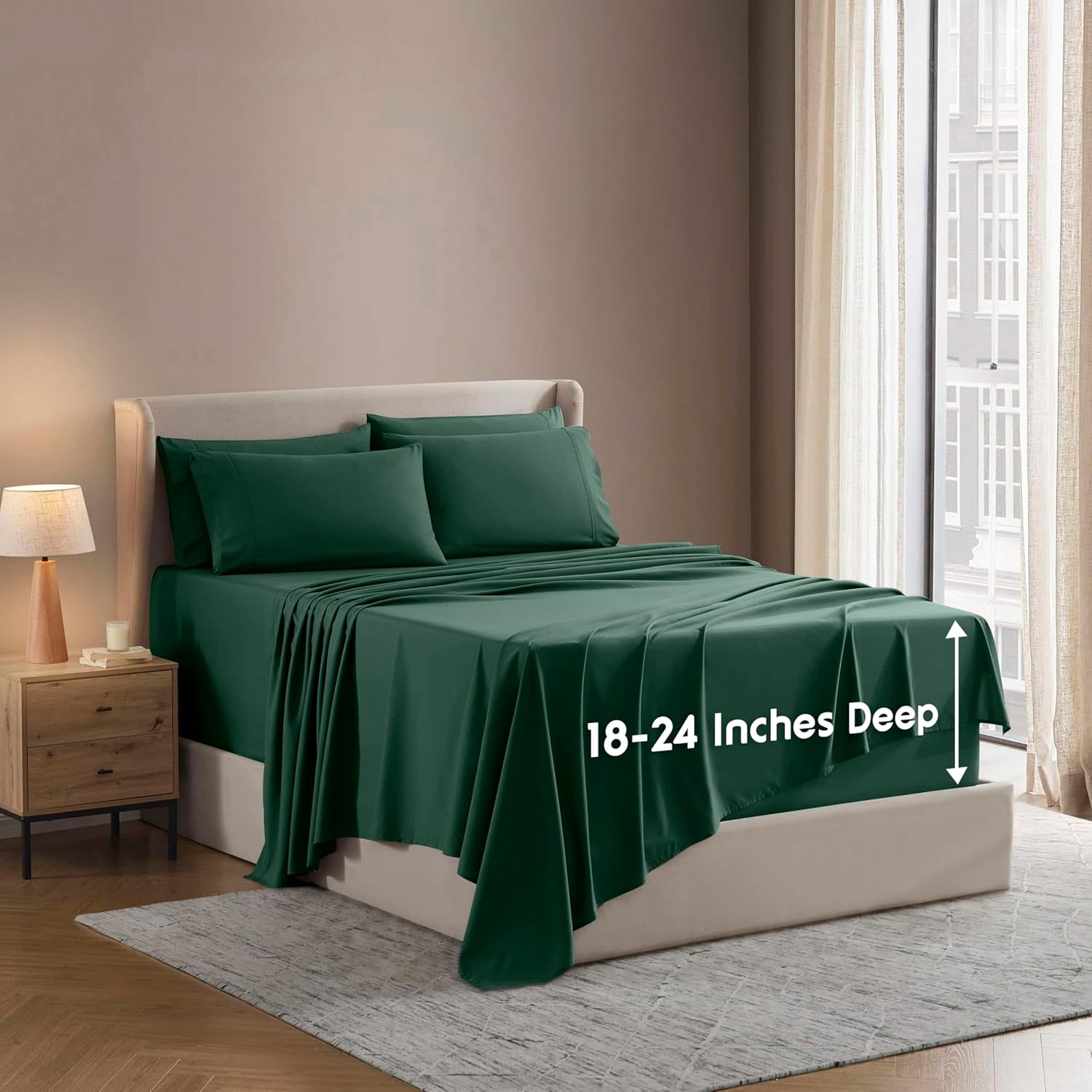 Nestl Extra Deep King Sheet Set - Luxury Breathable Bedding