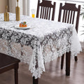 Lace White Table Cloth Rectangle 6 ft - Vintage Macrame Elegance