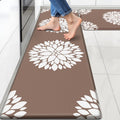 Kitchen Mats for Floor 2PCS Brown - Soft Anti Fatigue Cushioned Mats