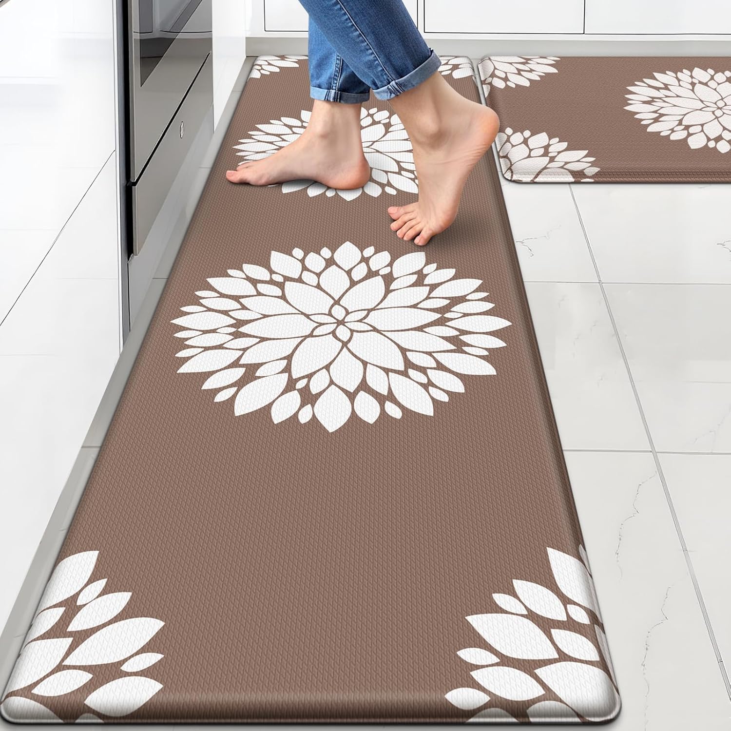 Soft Anti Fatigue Kitchen Mats for Home, 2PCS Waterproof Cushioned