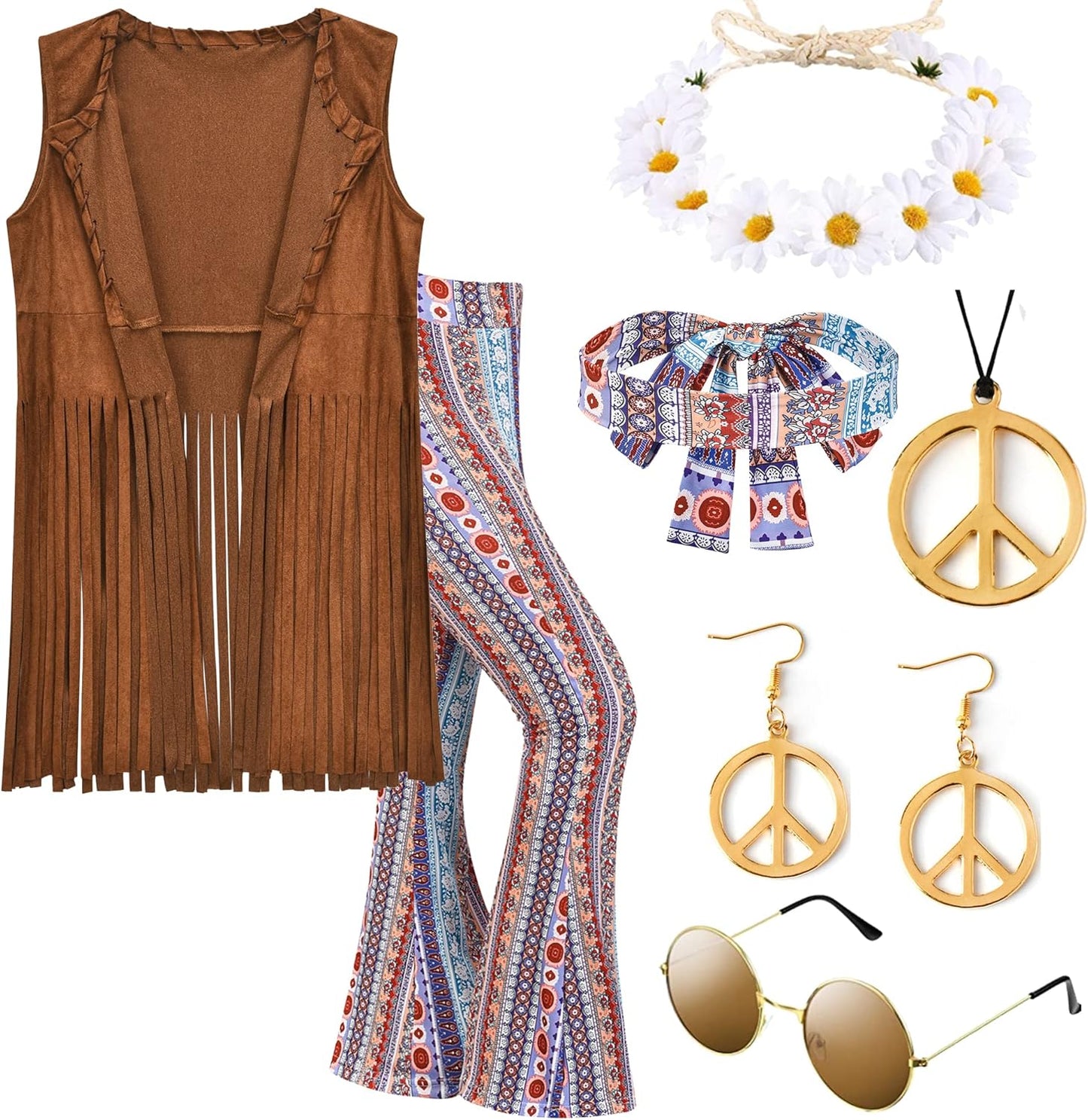 60s 70s Hippie Clothes Outfits Accessories for Halloween Fun