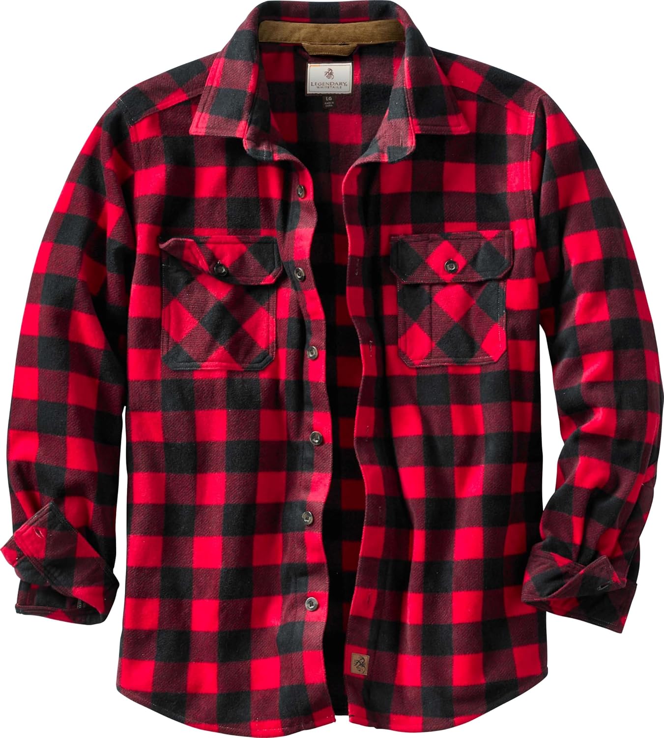 Legendary Whitetails Men's Long Sleeve Fleece Shirt for Comfort