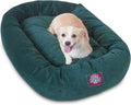 32 in Micro Velvet Calming Donut Dog Bed - Marine Cozy Support