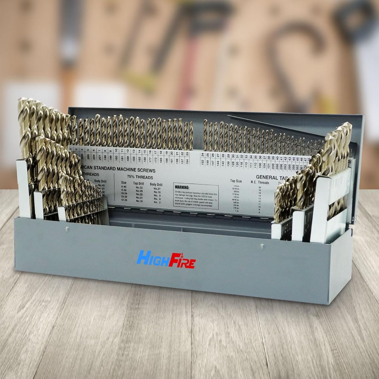 HIGHFIRE 115 PCS Cobalt Drill Bit Set for Precision Drilling