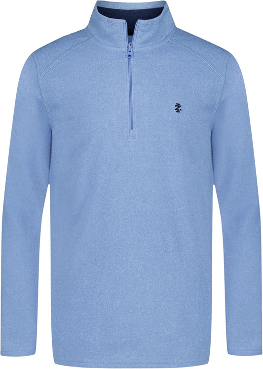 IZOD Boys Long Sleeve Polar Fleece Quarter-Zip Pullover Jacket